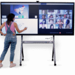 Écran tactile sur pied mobile