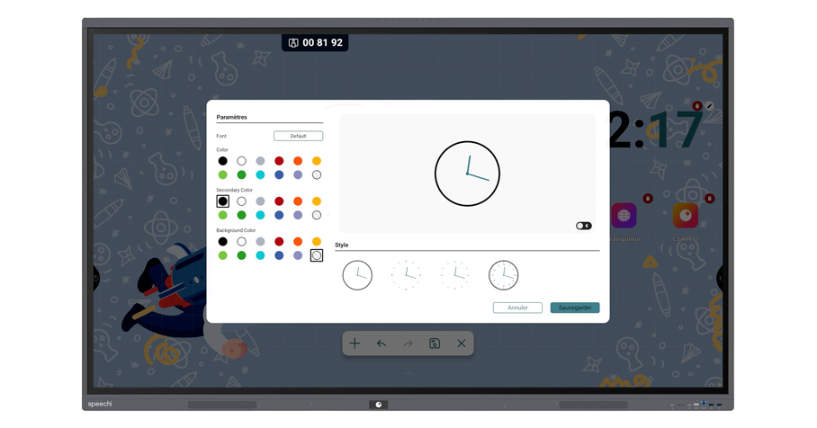 Adjust customization directly on the interactive display