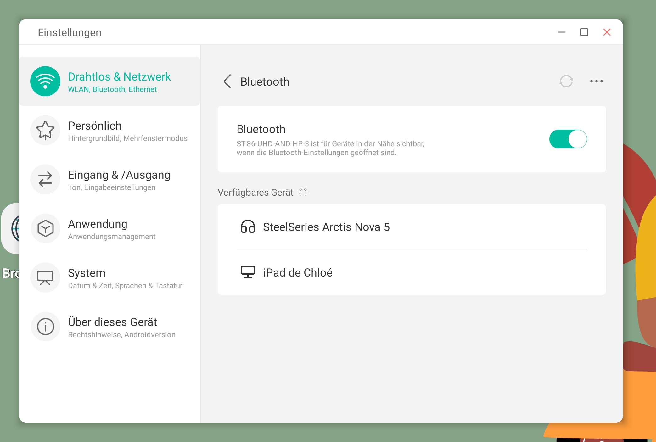 Das iPad wird vom interaktiven Display erkannt