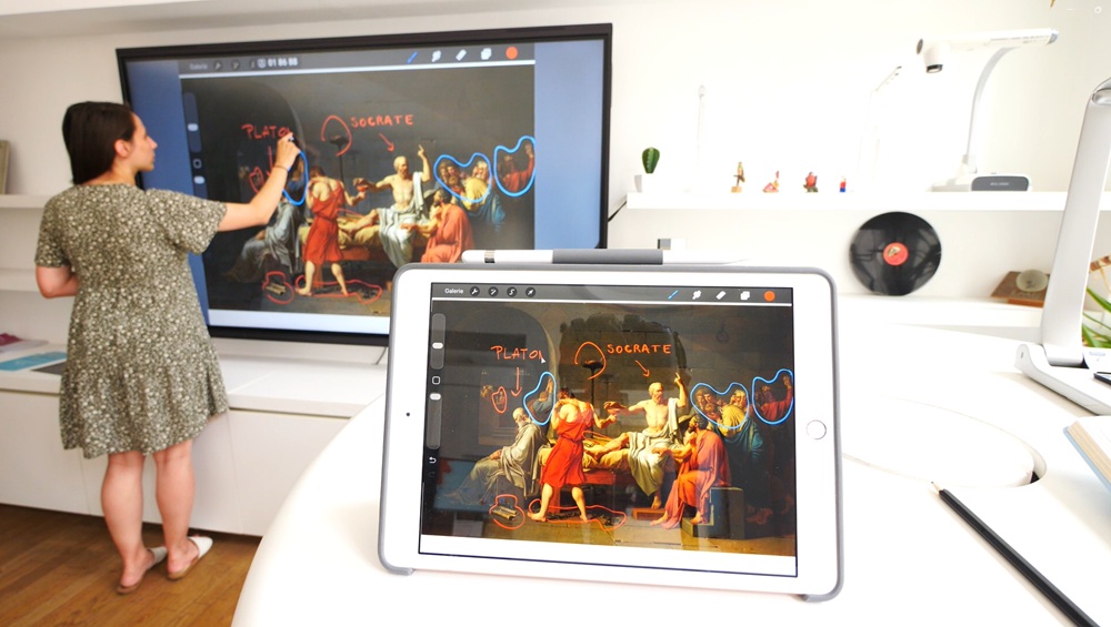 Interagissez avec votre iPad sur l'écran interactif Speechi