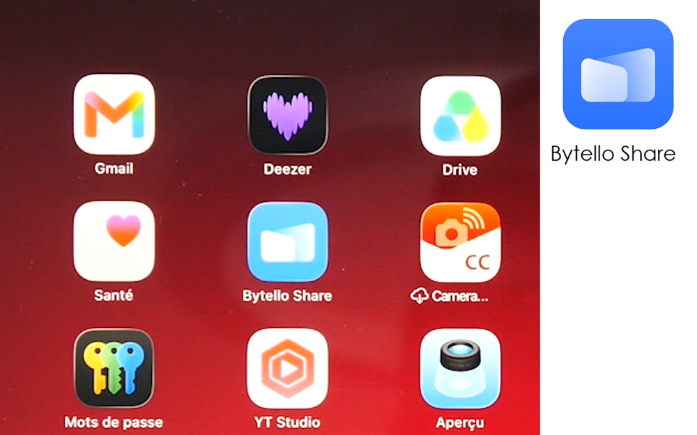 Lancer l'application Bytello Share