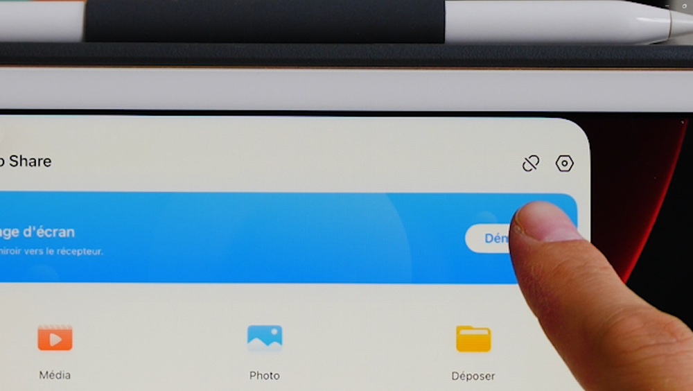 Démarrer le partage d'écran de votre iPad sur l'écran interactif Speechi