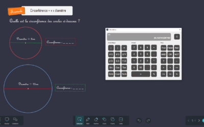 Ecran tactile interactif pour cours de mathématiques