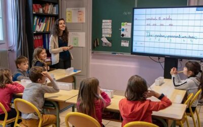Ecran tactile interactif en école élémentaire