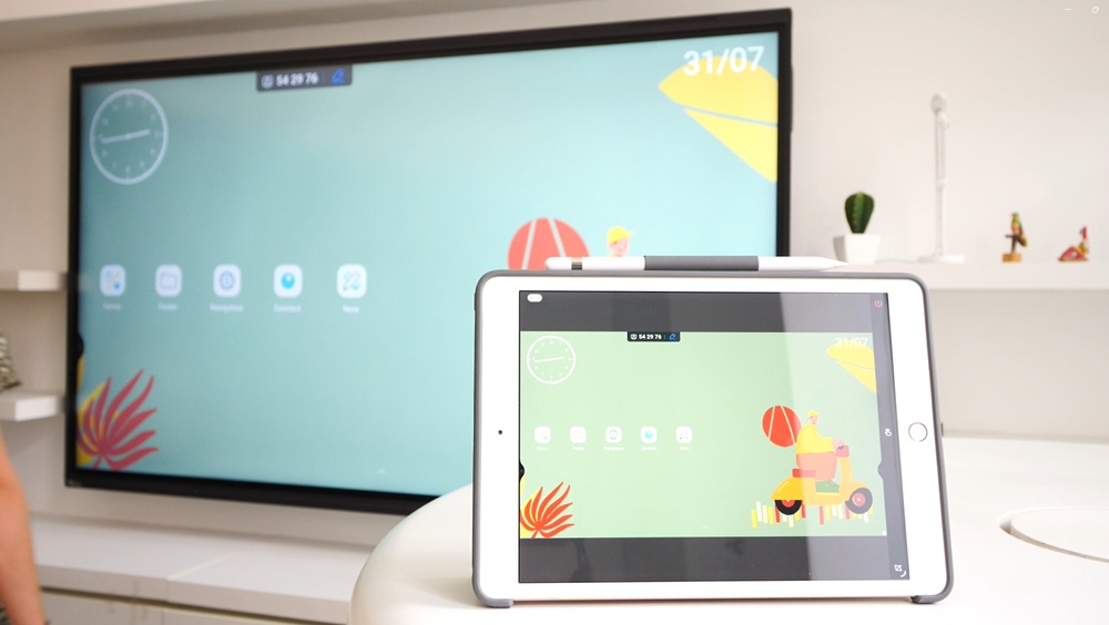 Votre iPad a récupéré l'image de l'écran interactif Speechi