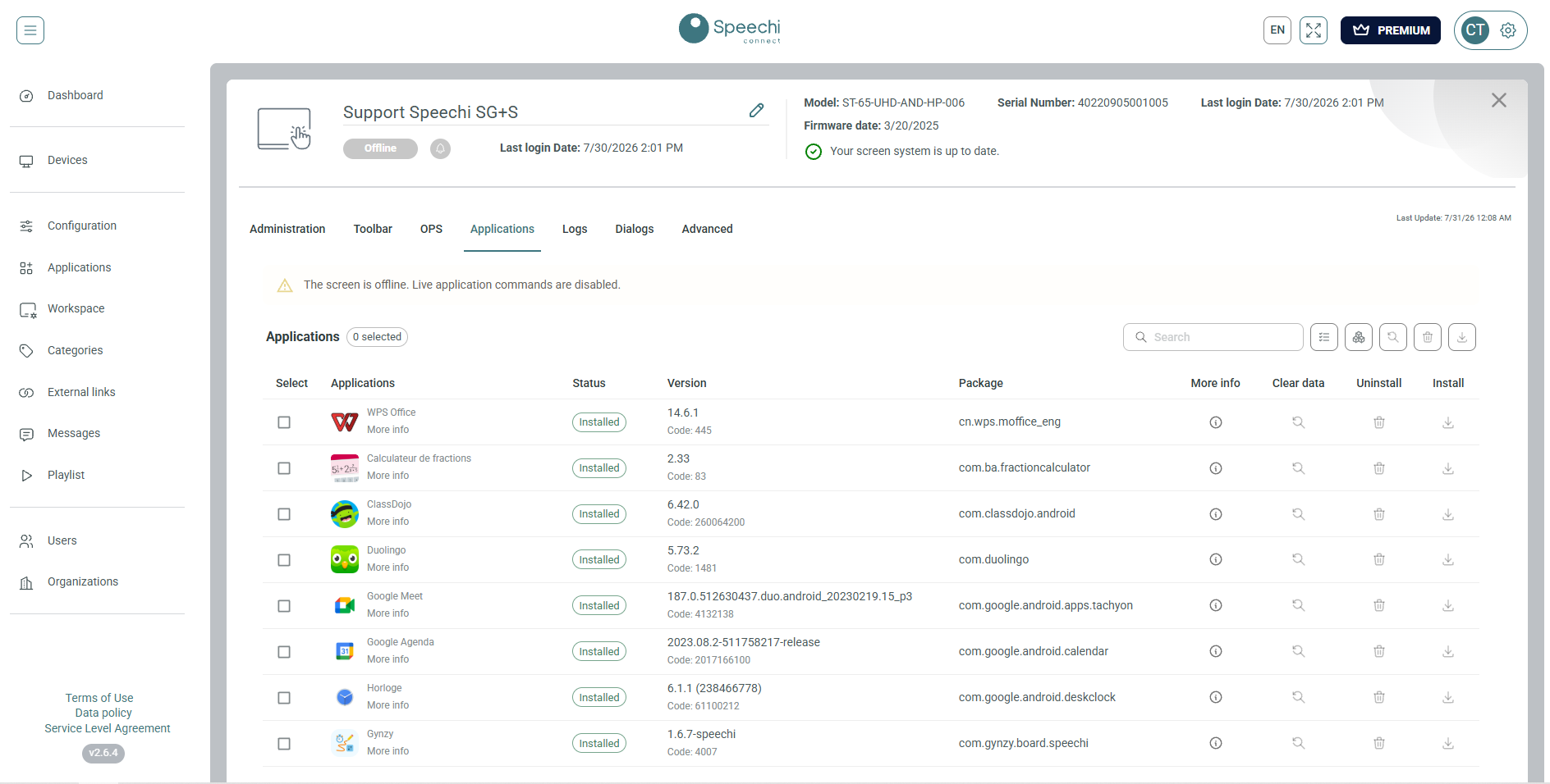 App management Speechi Connect